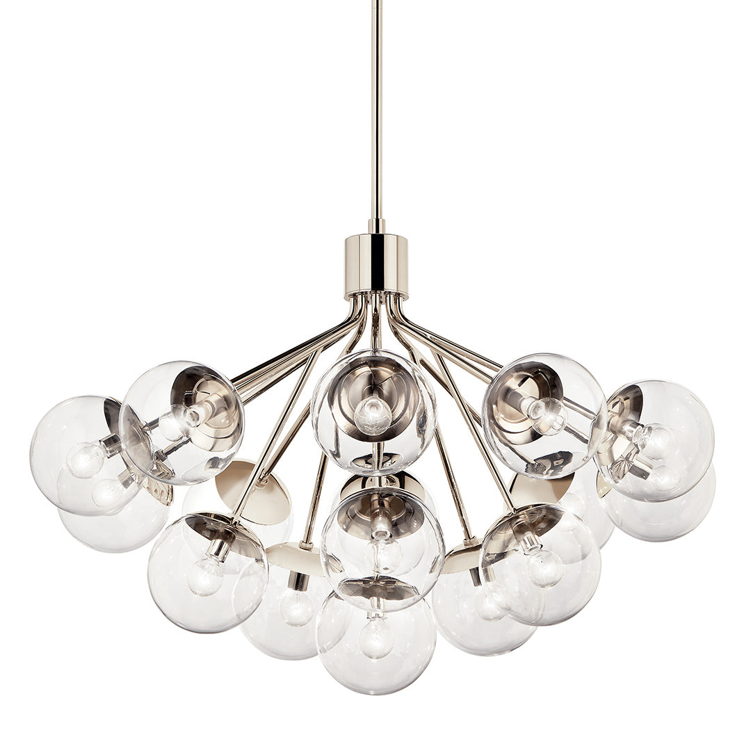 KICHLER, SILVARIOUS CHANDELIER, SEMI FLUSH MOUNT LIGHT