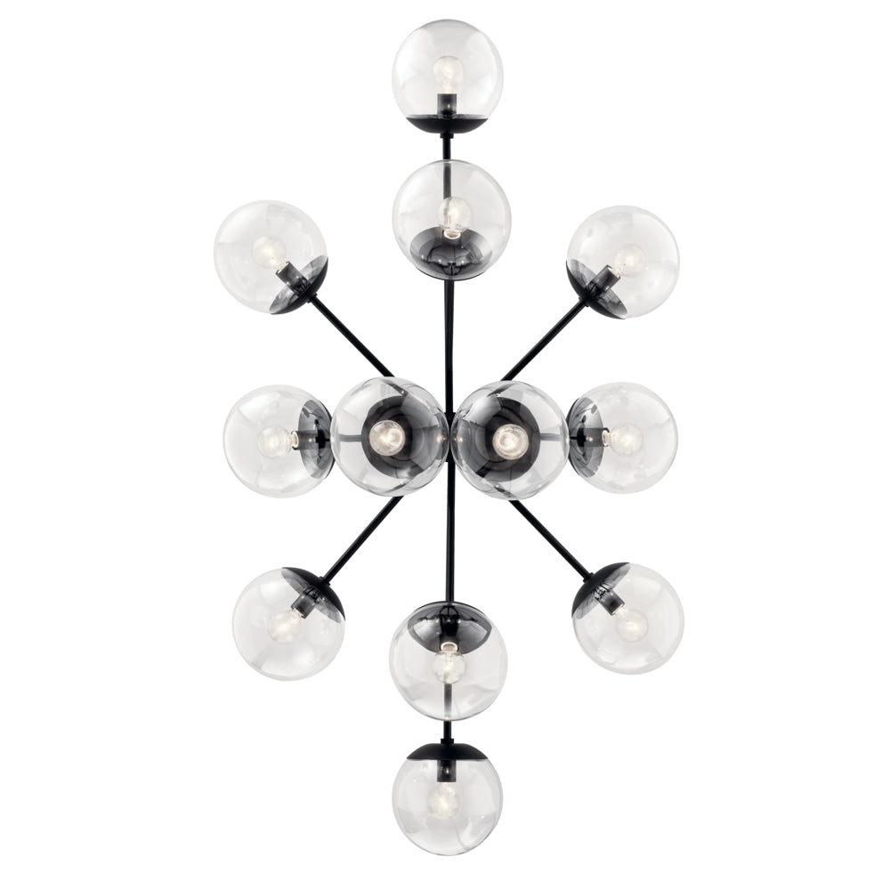 KICHLER, SILVARIOUS CHANDELIER, SEMI FLUSH MOUNT LIGHT