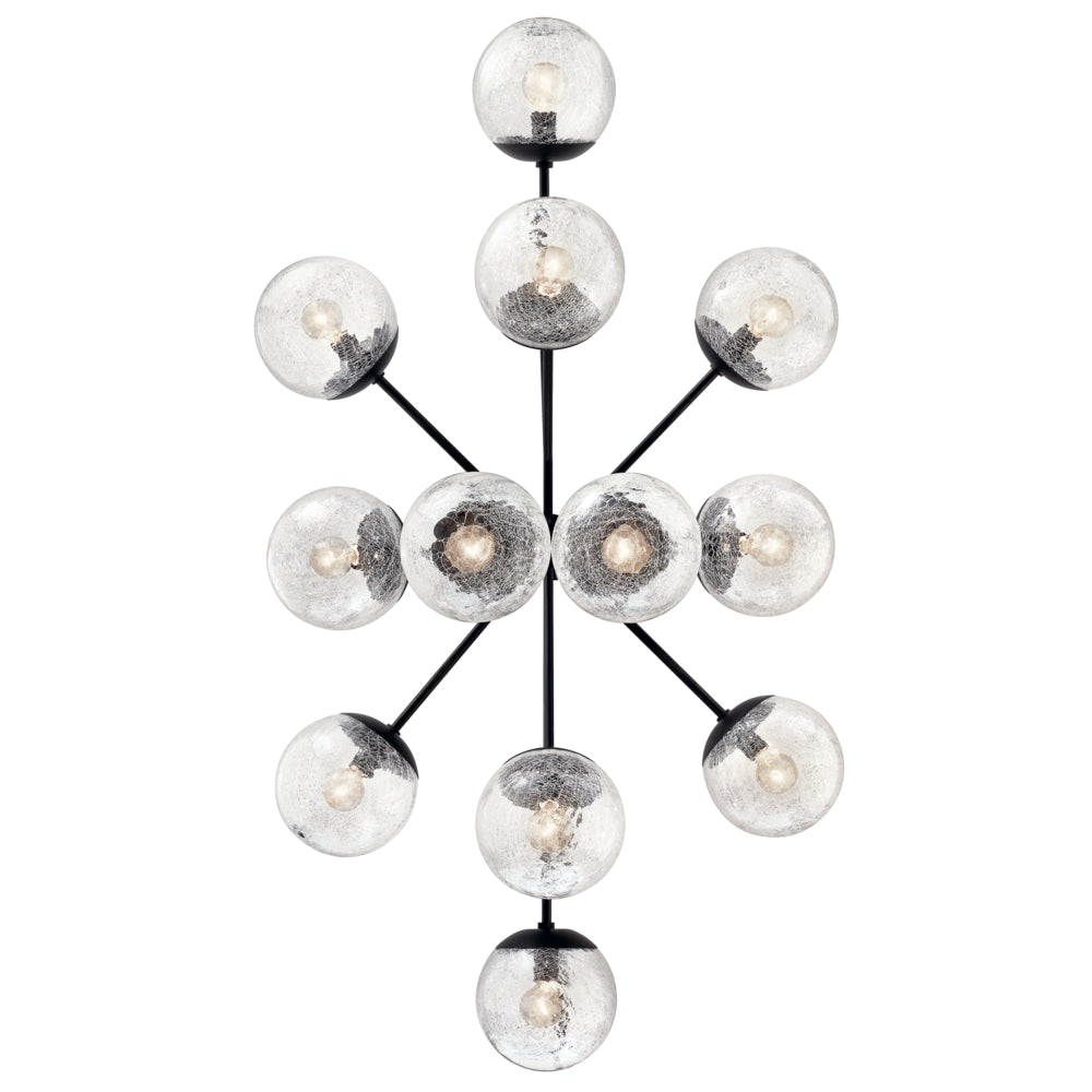 KICHLER, SILVARIOUS CHANDELIER, SEMI FLUSH MOUNT LIGHT