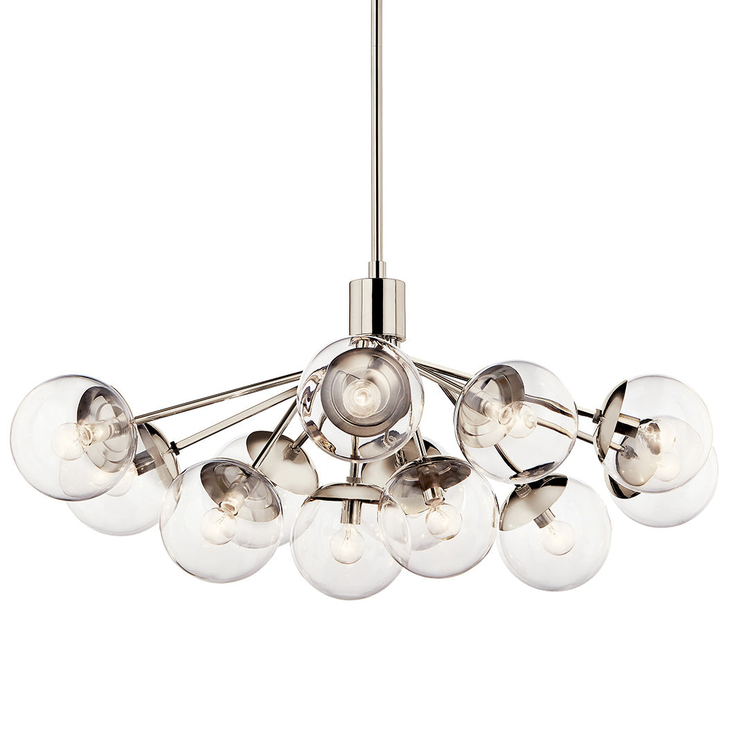 KICHLER, SILVARIOUS CHANDELIER, SEMI FLUSH MOUNT LIGHT