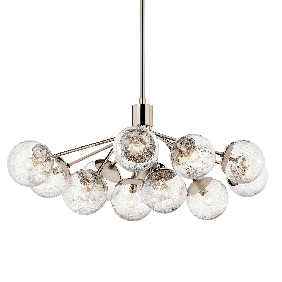 KICHLER, SILVARIOUS CHANDELIER, SEMI FLUSH MOUNT LIGHT