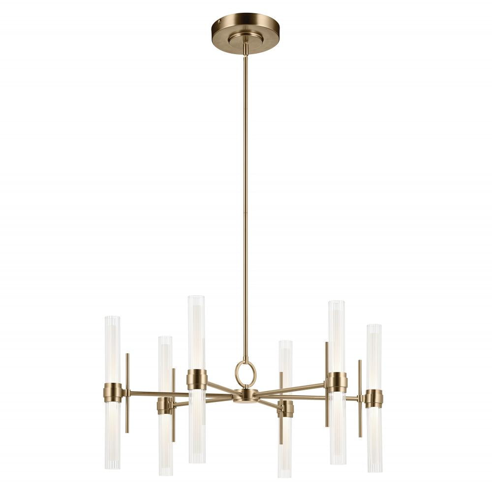 KICHLER, RIVEN CHANDELIER, LINEAR LIGHT