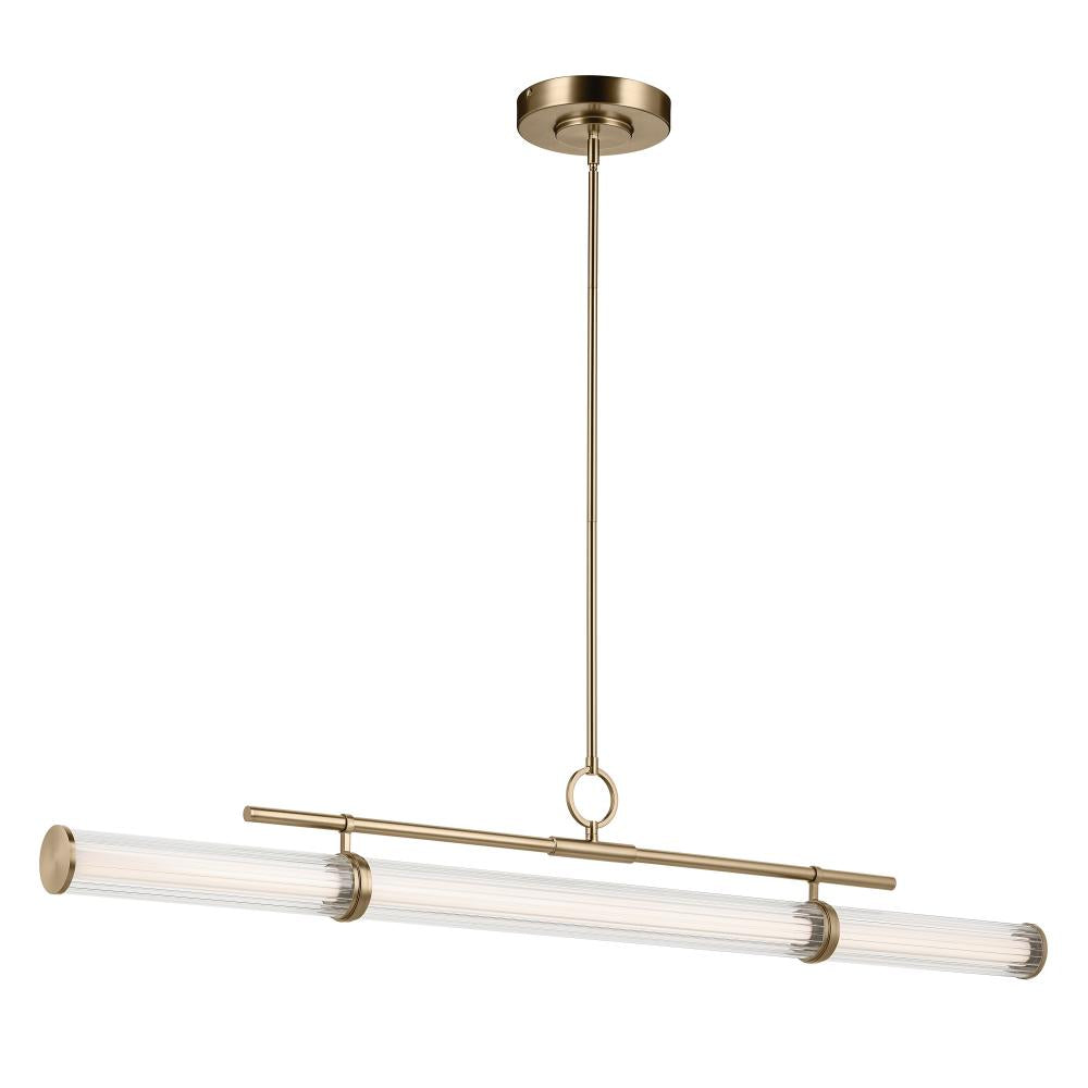 KICHLER, RIVEN CHANDELIER, LINEAR LIGHT