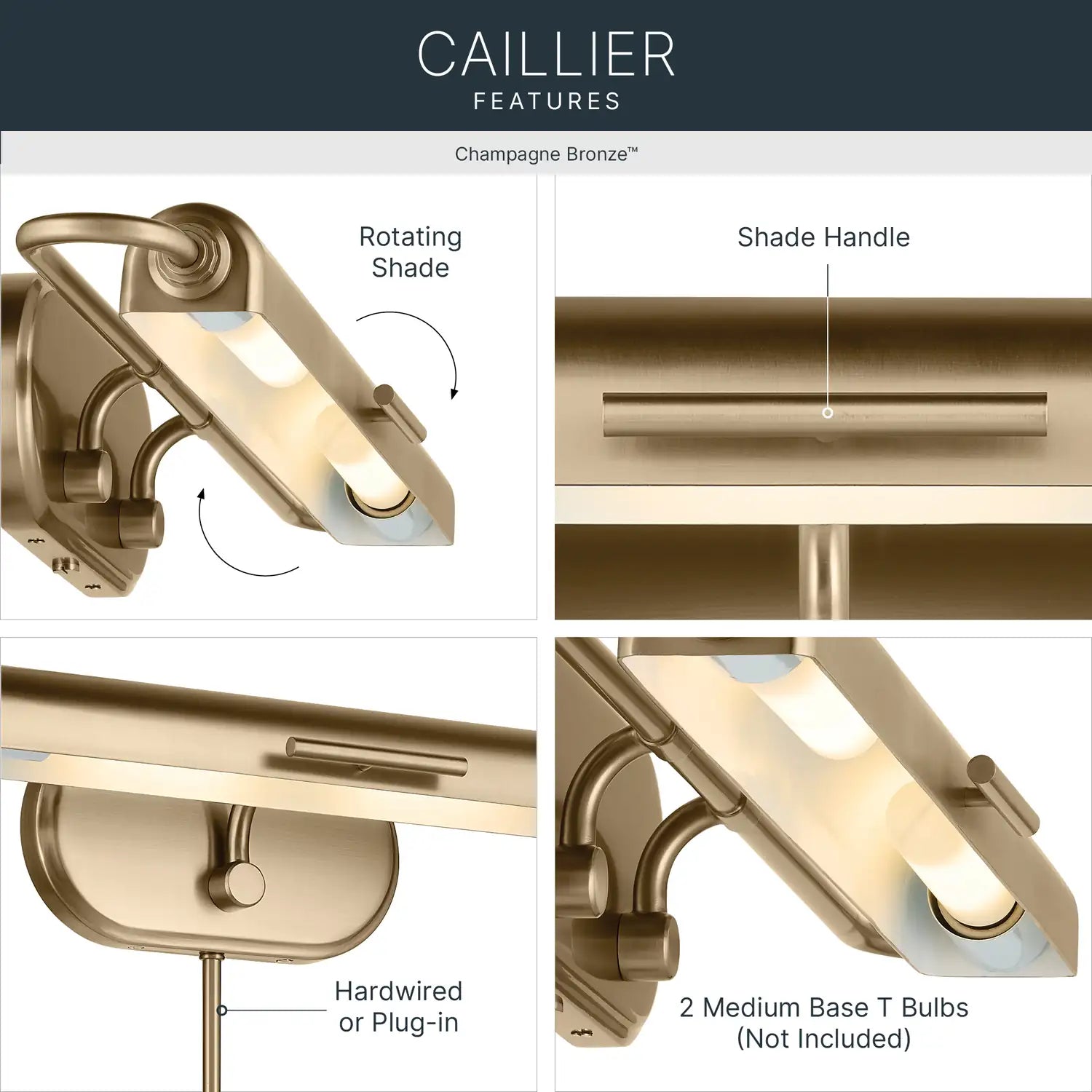 KICHLER, Caillier Wall Sconce, WALL SCONCES