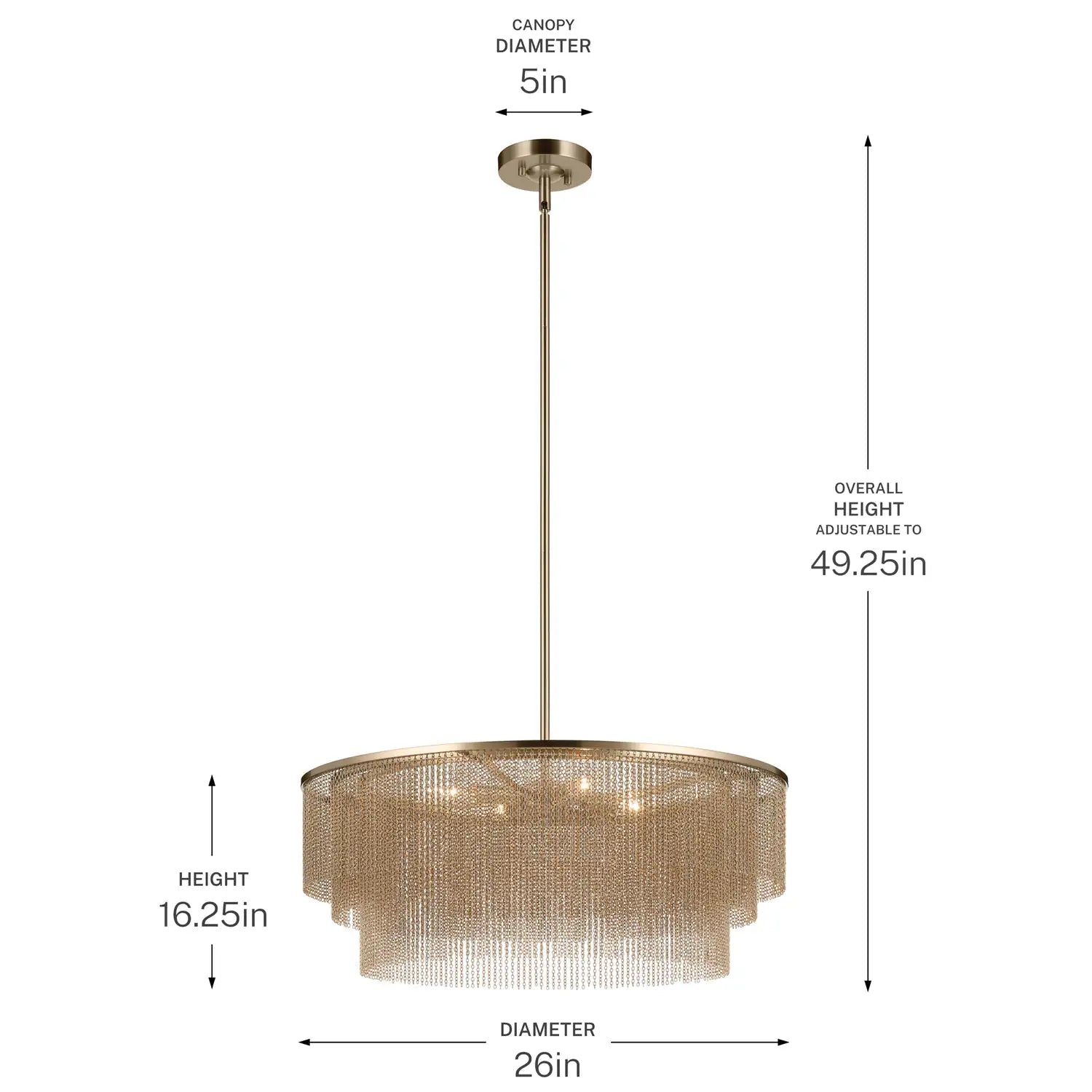 KICHLER, Khaite Chandelier, CHANDELIER LIGHT