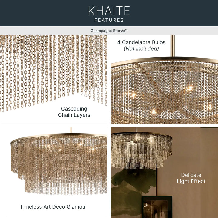 KICHLER, Khaite Chandelier, CHANDELIER LIGHT