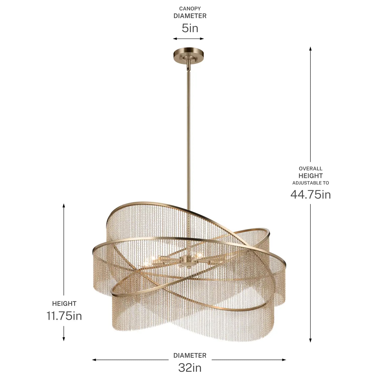 KICHLER, Khaite Chandelier, CHANDELIER LIGHT