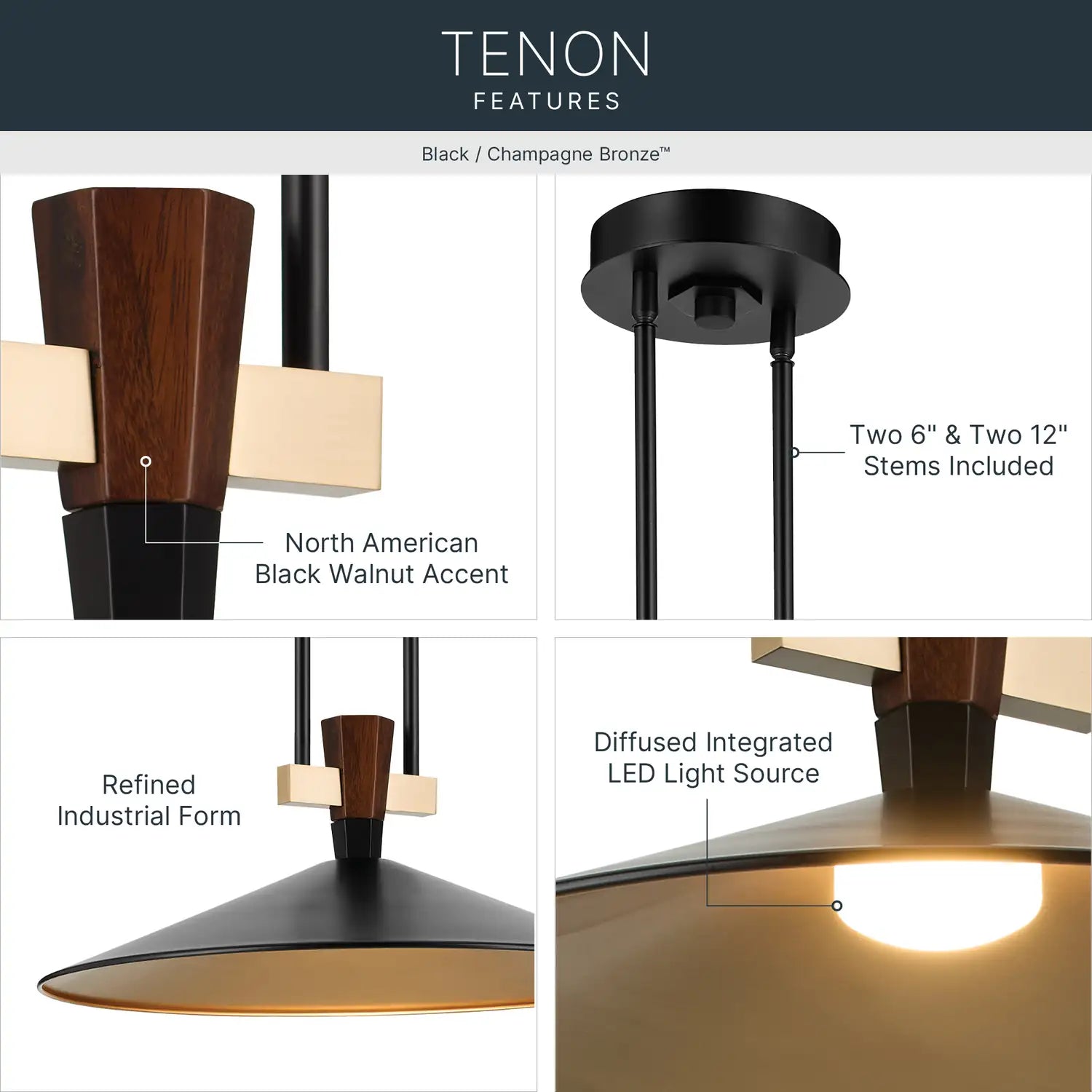 KICHLER, Tenon Pendants, PENDANT LIGHT