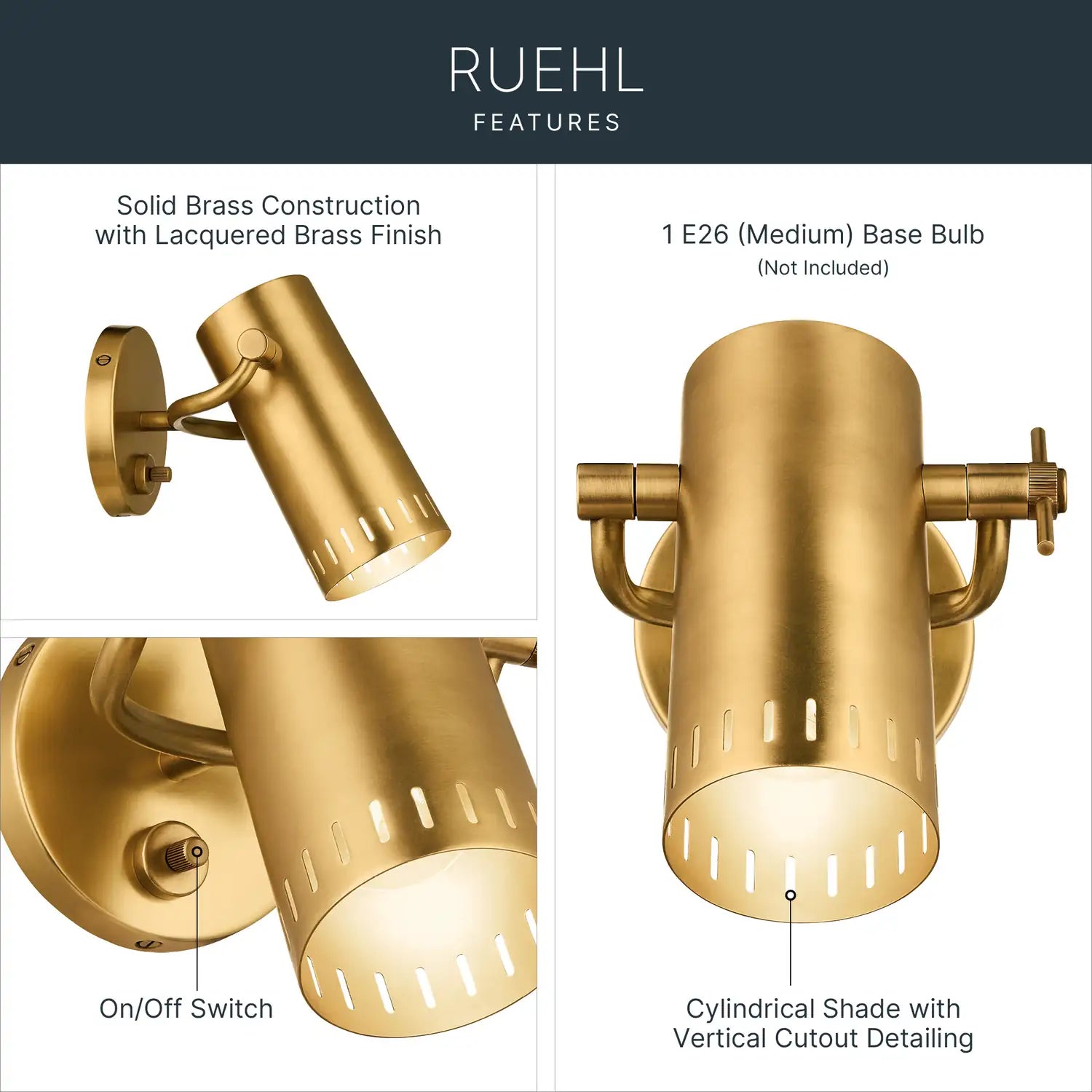 KICHLER, Ruehl Wall Sconce, WALL SCONCES