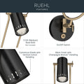 KICHLER, Ruehl Wall Sconce, WALL SCONCES