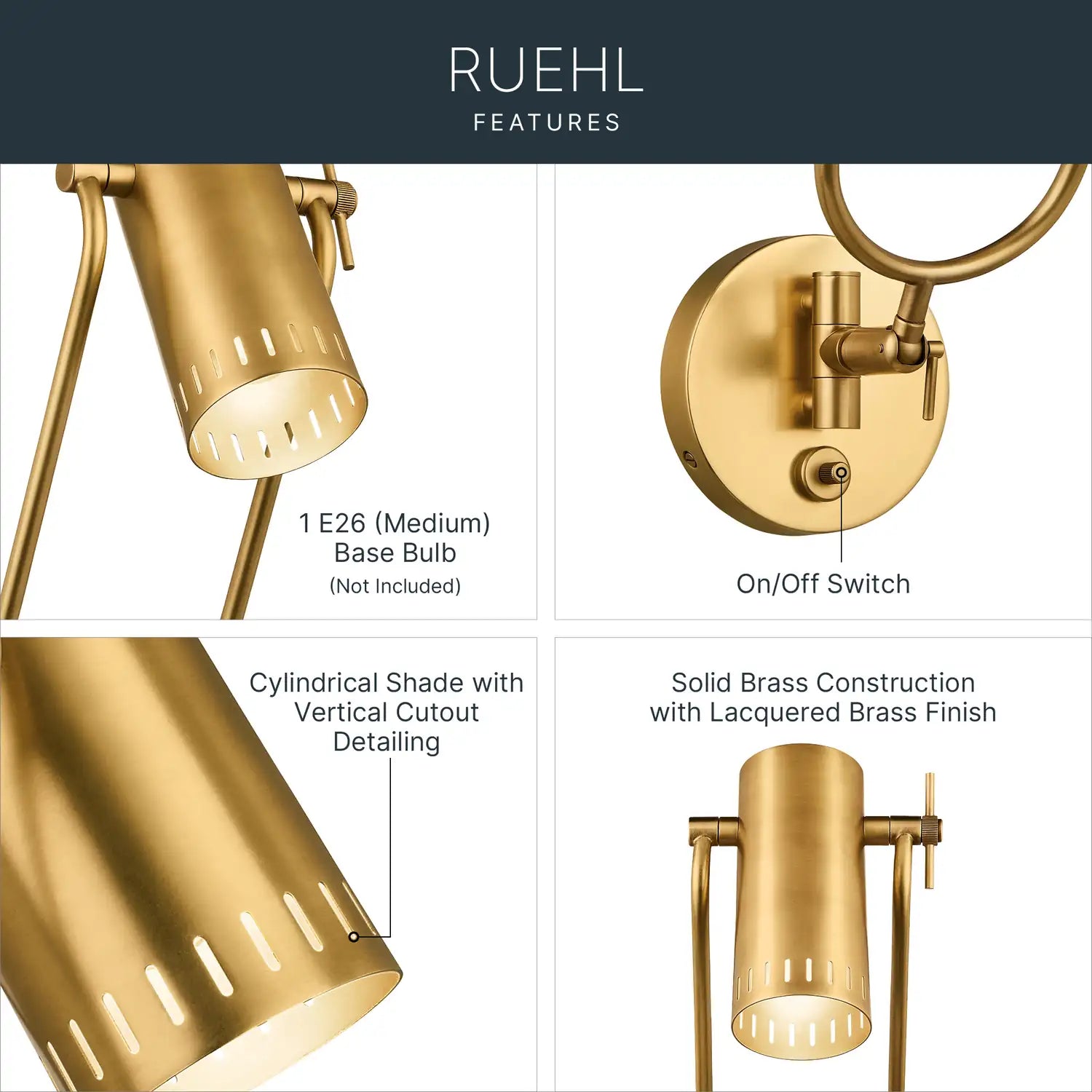 KICHLER, Ruehl Wall Sconce, WALL SCONCES