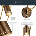 KICHLER, Ruehl Wall Sconce, WALL SCONCES