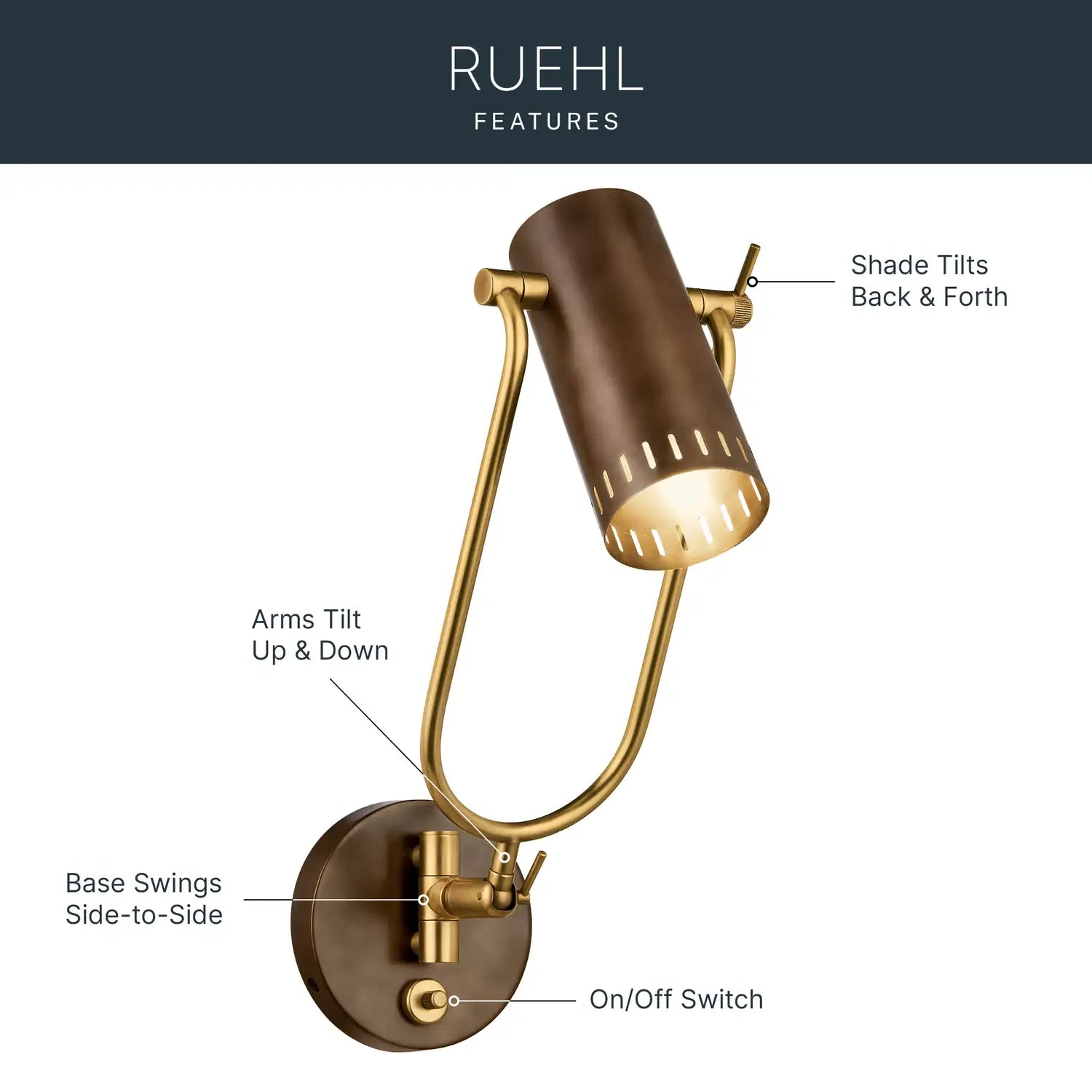 KICHLER, Ruehl Wall Sconce, WALL SCONCES
