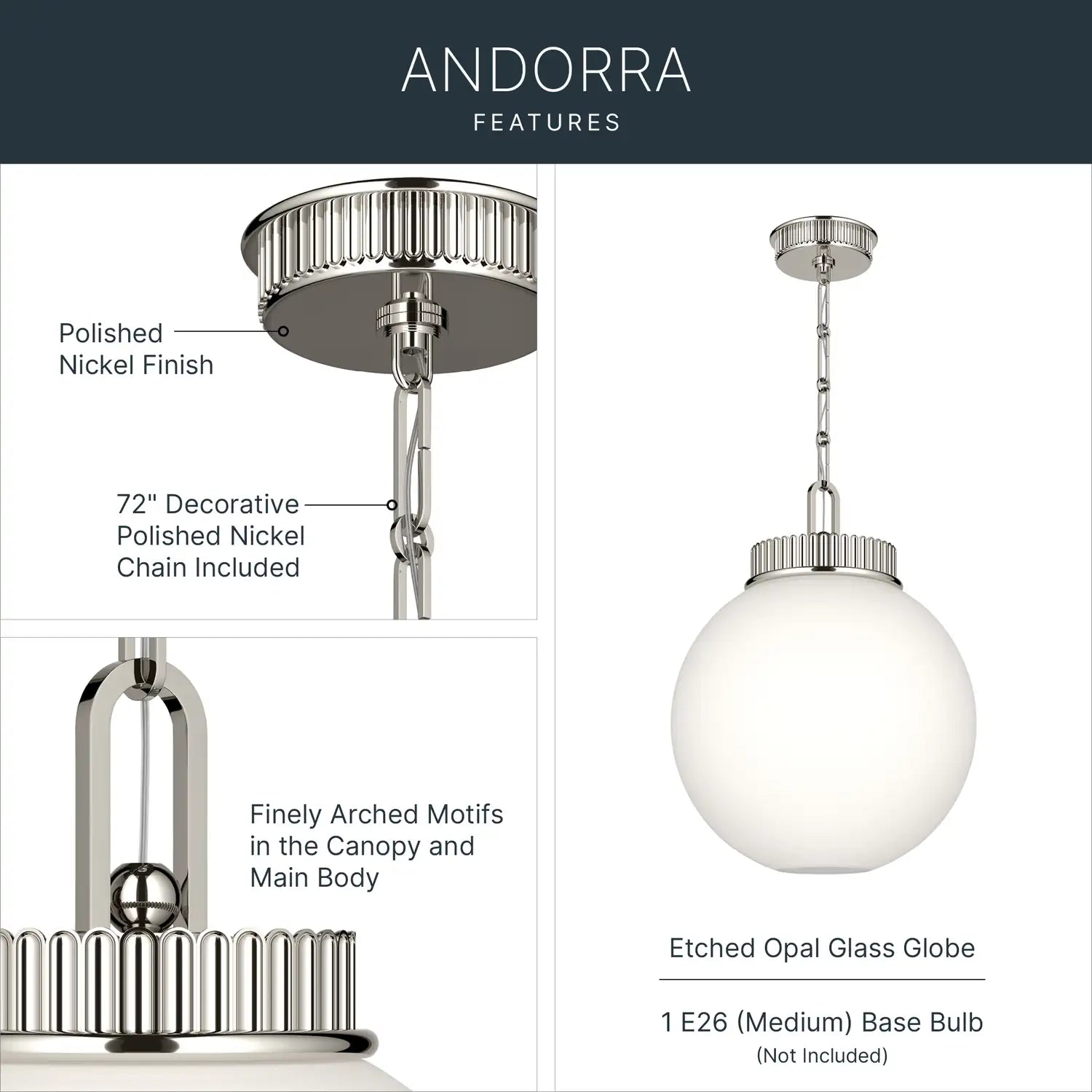 KICHLER, Andorra Pendants, PENDANT LIGHT