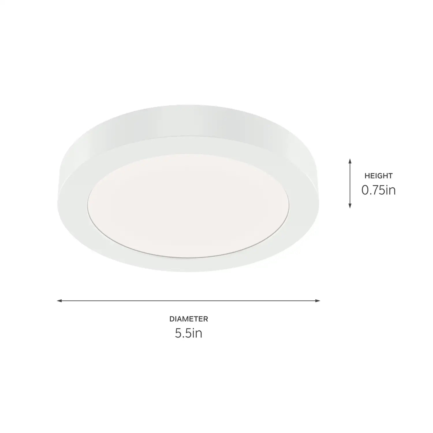 KICHLER, ARA 5" ROUND DOWNLIGHT IN WHITE, FLUSH MOUNT CEILING LIGHTS