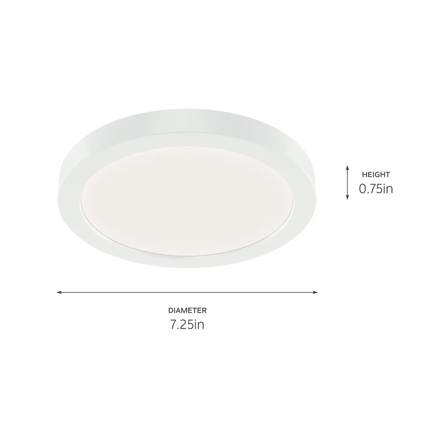 KICHLER, ARA 7" ROUND DOWNLIGHT IN WHITE, FLUSH MOUNT CEILING LIGHTS