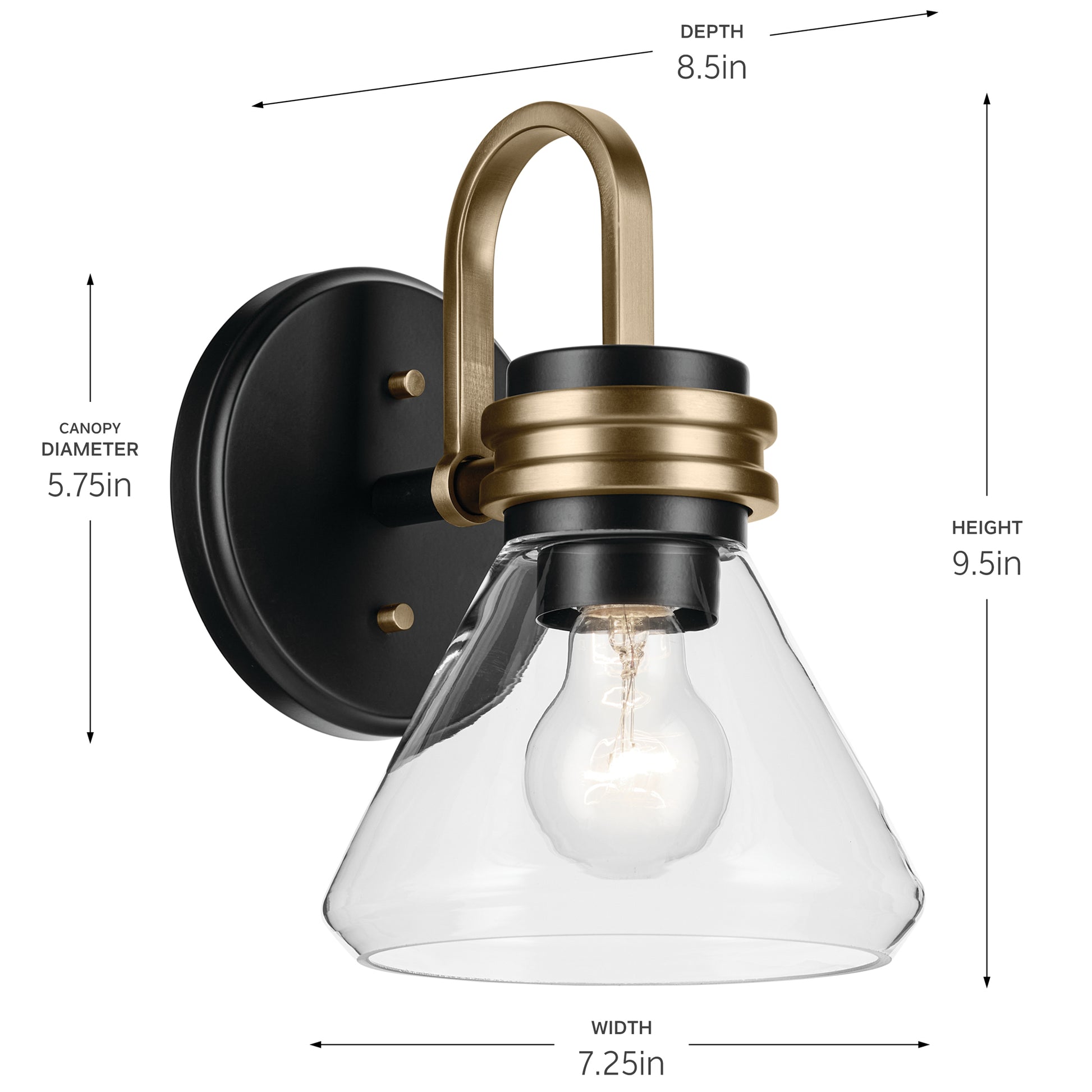 KICHLER, FARUM WALL SCONCE, WALL SCONCES