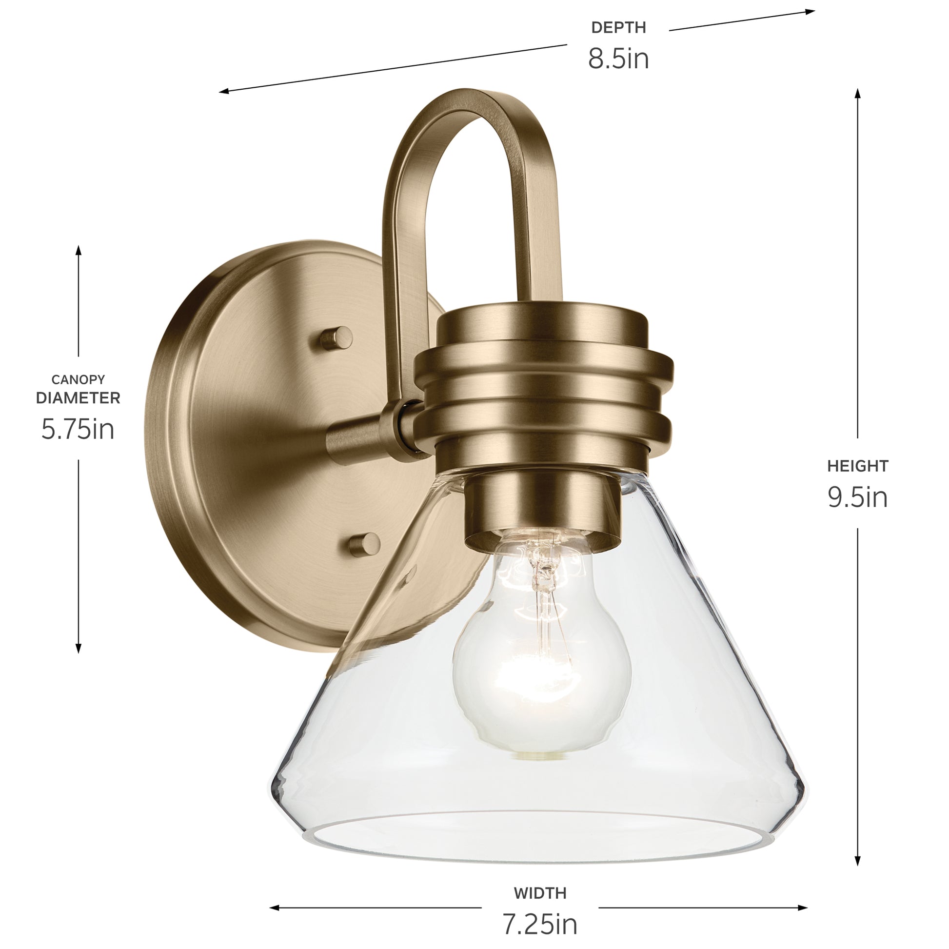 KICHLER, FARUM WALL SCONCE, WALL SCONCES