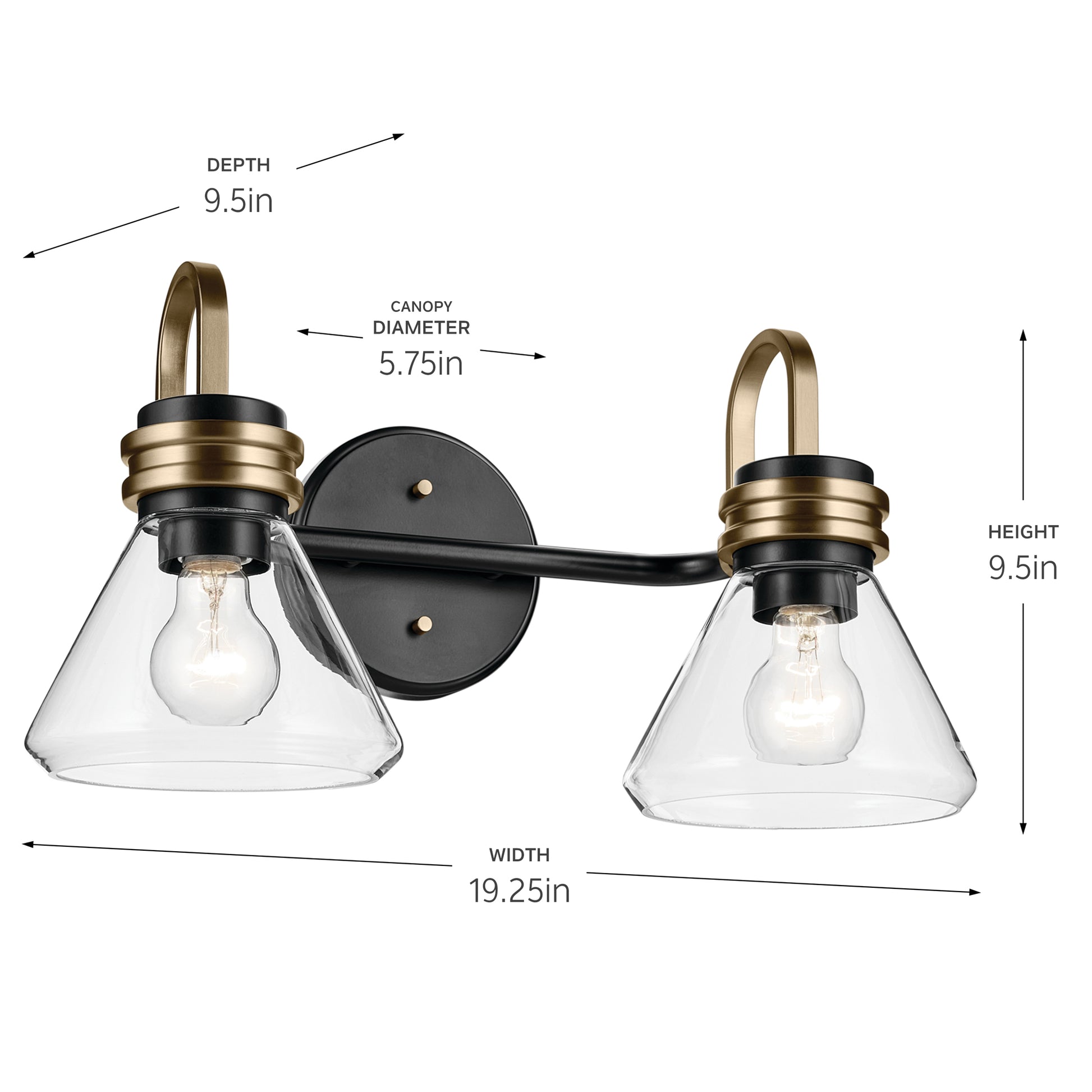 KICHLER, FARUM BATH BRACKET, BATH VANITY LIGHT