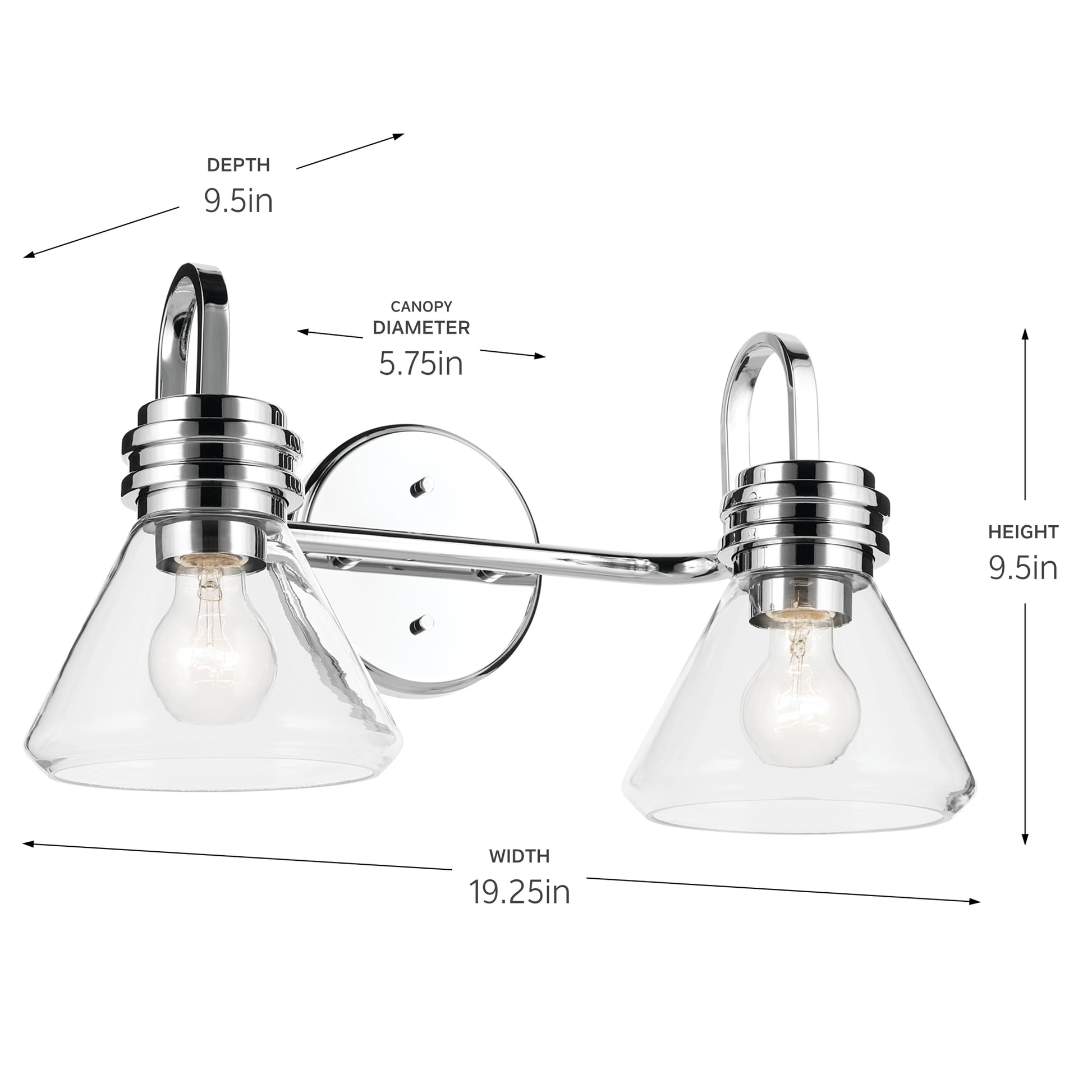 KICHLER, FARUM BATH BRACKET, BATH VANITY LIGHT