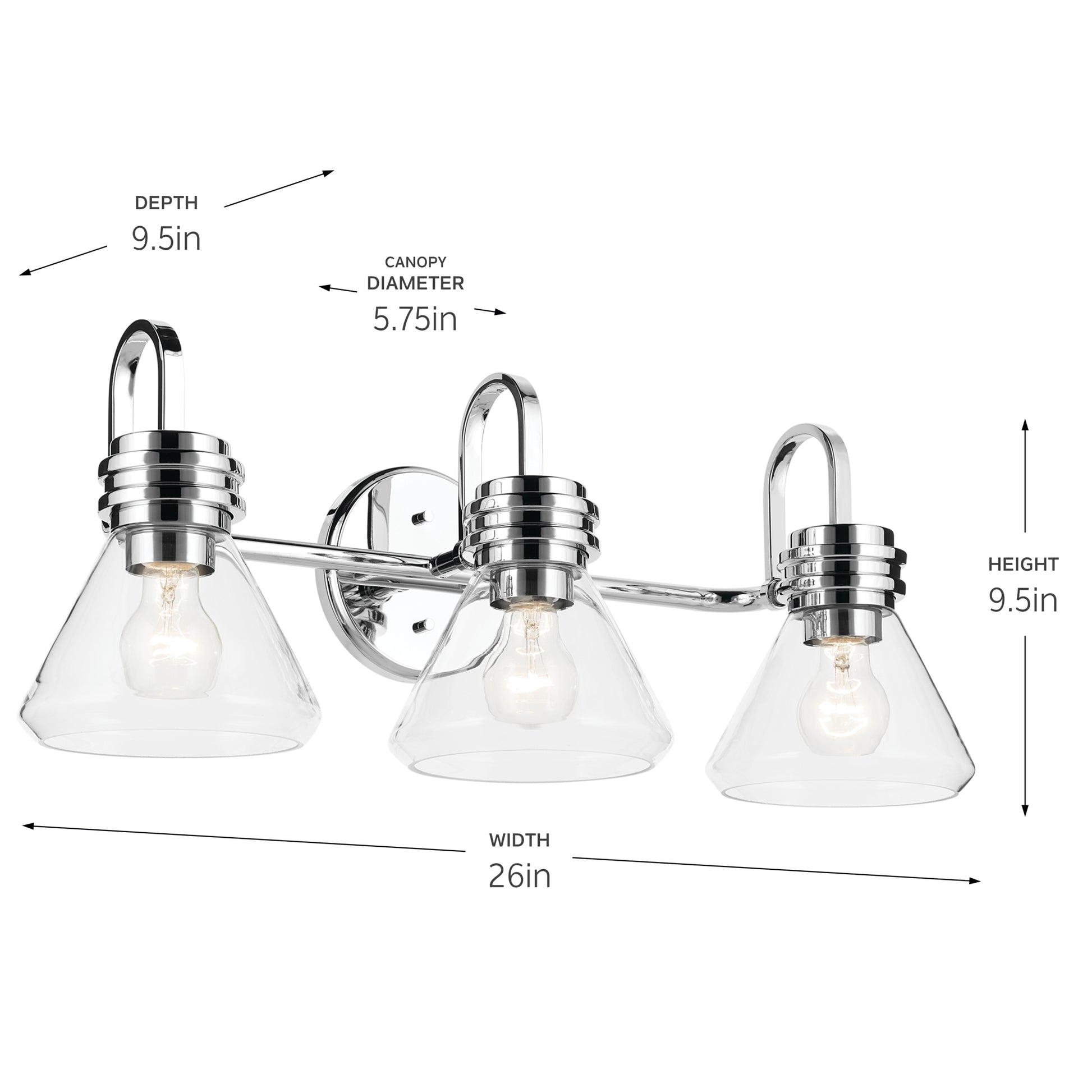 KICHLER, FARUM BATH BRACKET, BATH VANITY LIGHT