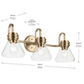 KICHLER, FARUM BATH BRACKET, BATH VANITY LIGHT