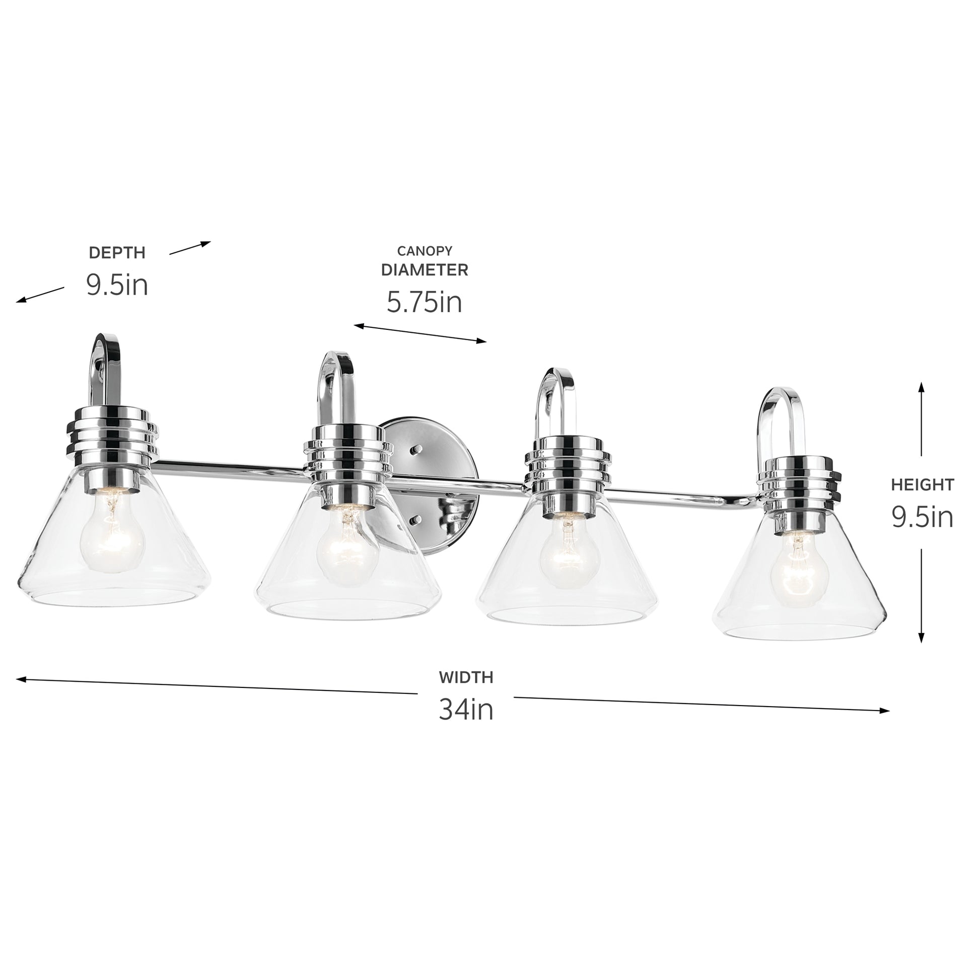 KICHLER, FARUM BATH BRACKET, BATH VANITY LIGHT