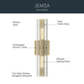 KICHLER, Jemsa Bath Bracket, BATH VANITY LIGHT