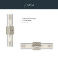 KICHLER, Jemsa Bath Bracket, BATH VANITY LIGHT