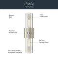 KICHLER, Jemsa Bath Bracket, BATH VANITY LIGHT