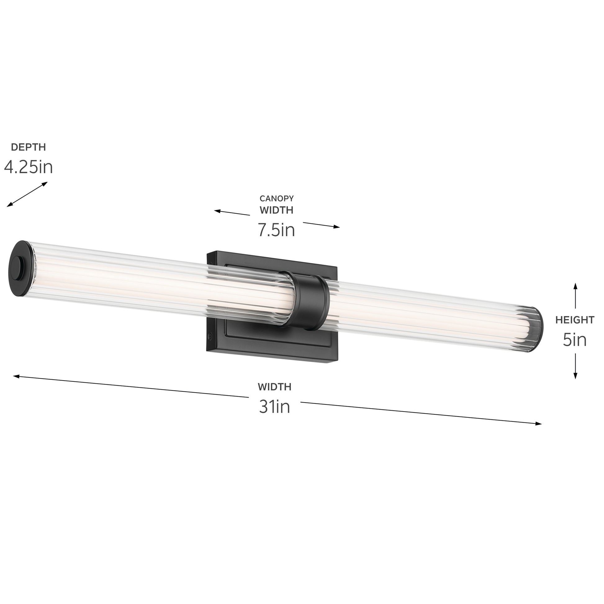 KICHLER, LAURENE BATH BRACKET, LINEAR LIGHT