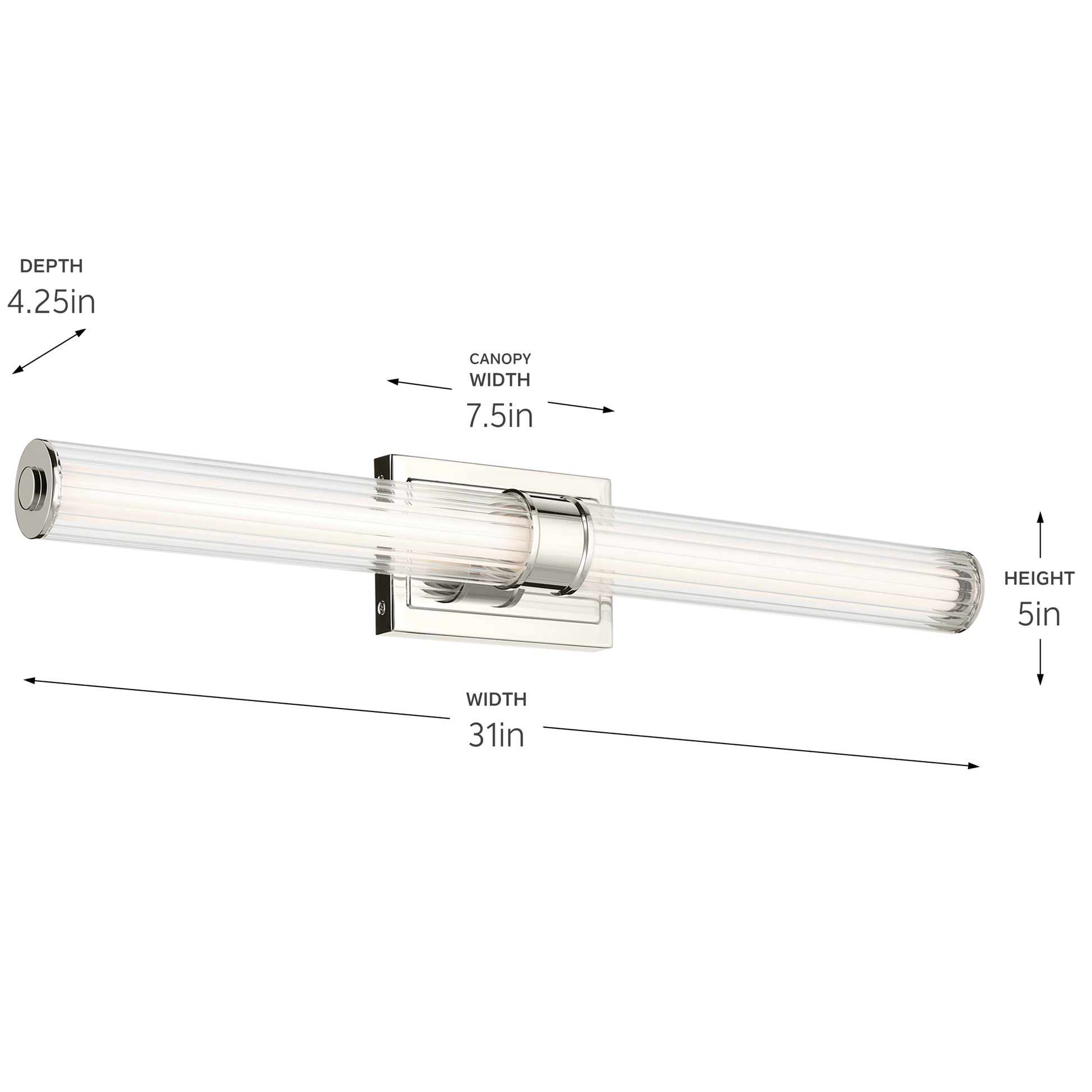 KICHLER, LAURENE BATH BRACKET, LINEAR LIGHT