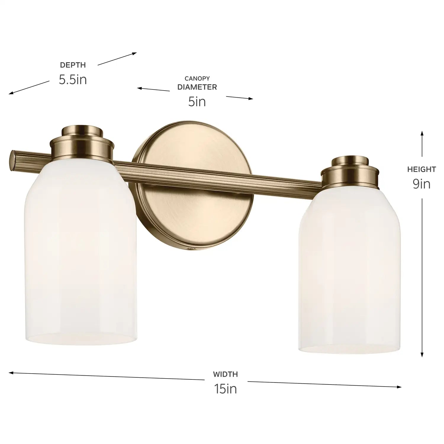 KICHLER, SHAE BATH BRACKET, BATH VANITY LIGHT