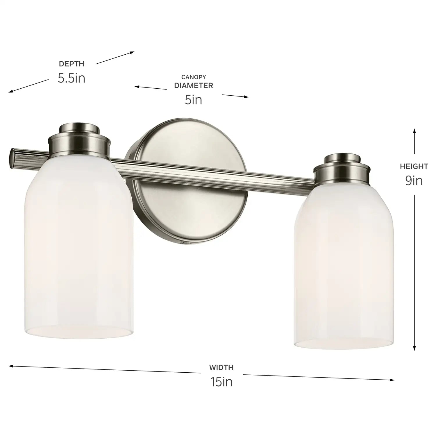KICHLER, SHAE BATH BRACKET, BATH VANITY LIGHT