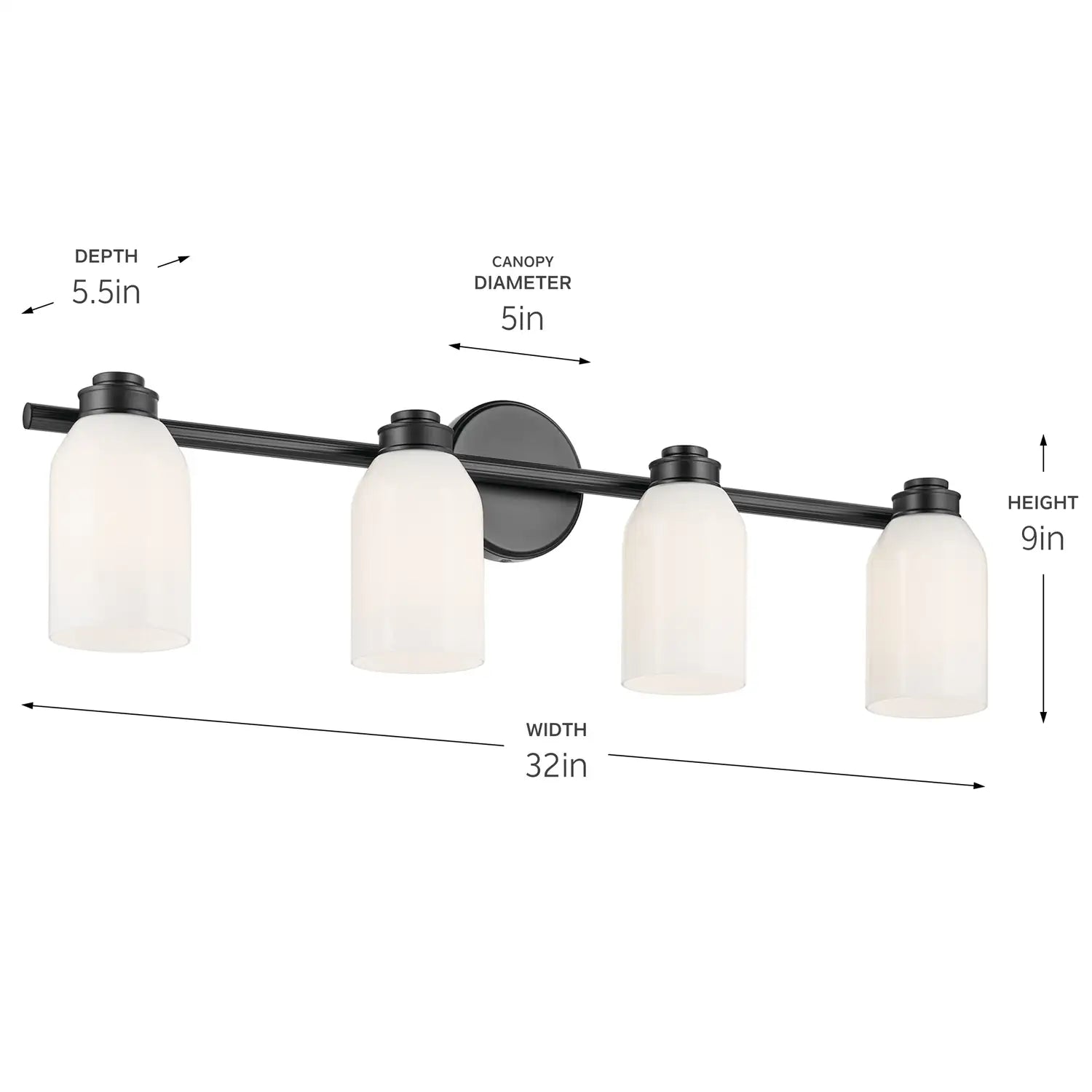 KICHLER, SHAE BATH BRACKET, BATH VANITY LIGHT