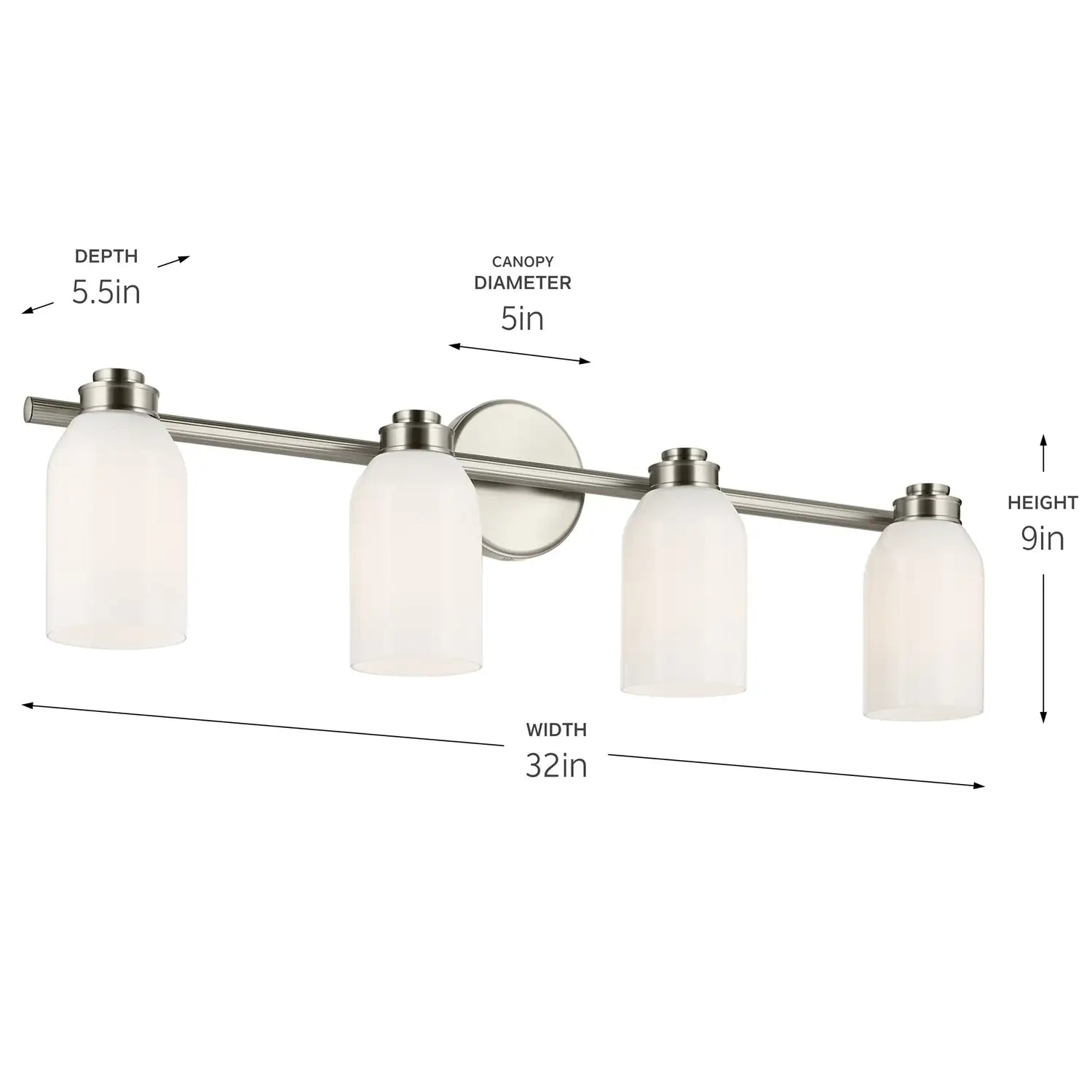 KICHLER, SHAE BATH BRACKET, BATH VANITY LIGHT