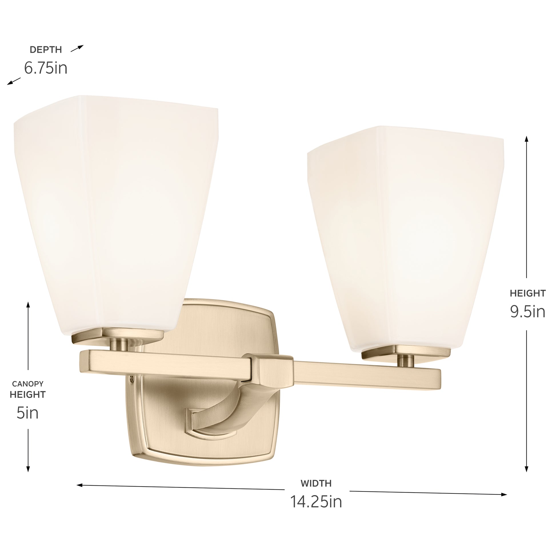 KICHLER, MARANT BATH BRACKET, BATH VANITY LIGHT