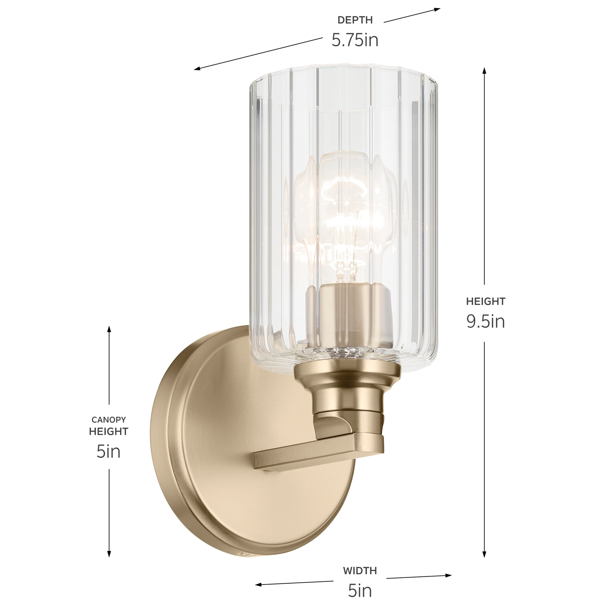 KICHLER, GIOE WALL SCONCE, WALL SCONCES