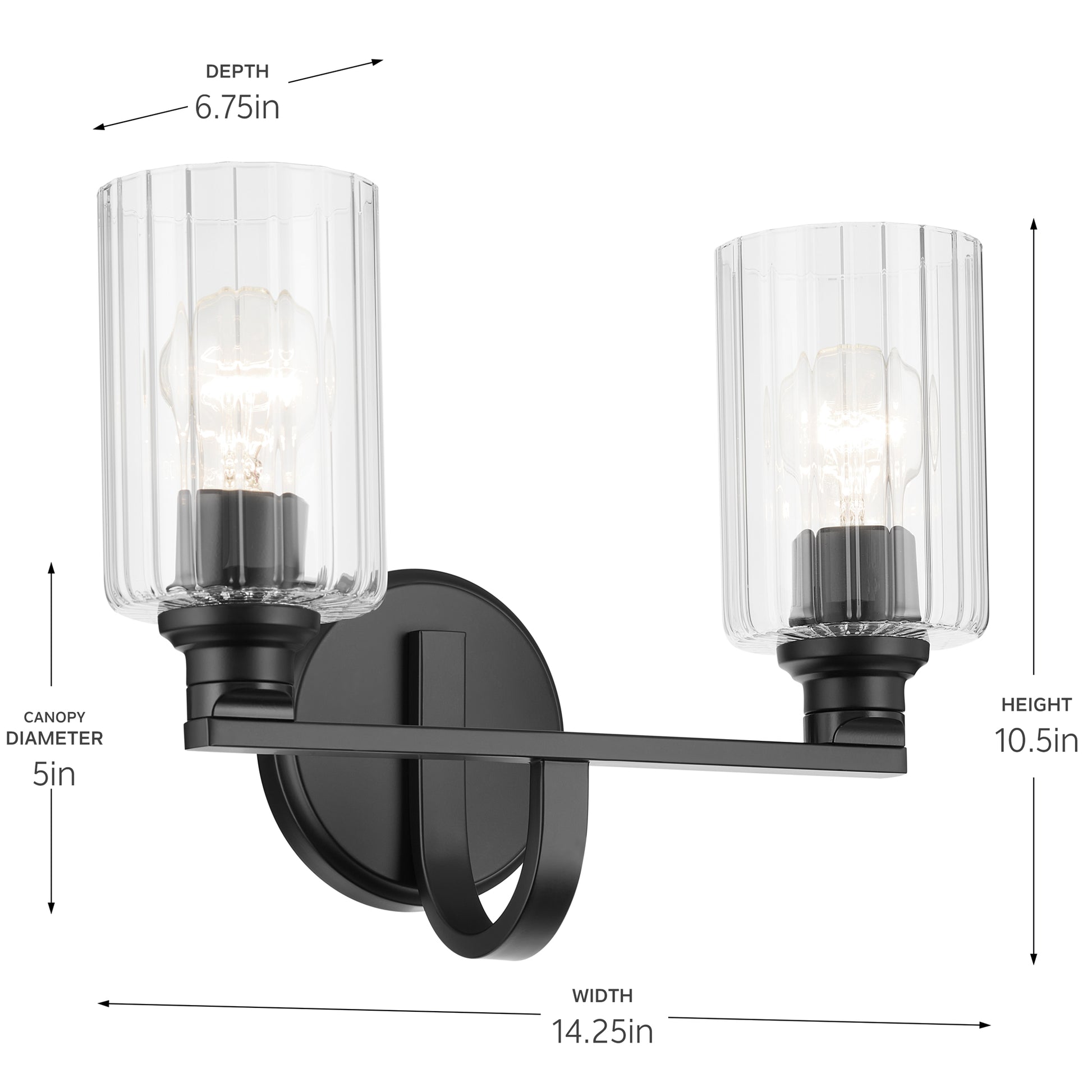 KICHLER, GIOE BATH BRACKET, BATH VANITY LIGHT
