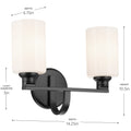 KICHLER, GIOE BATH BRACKET, BATH VANITY LIGHT