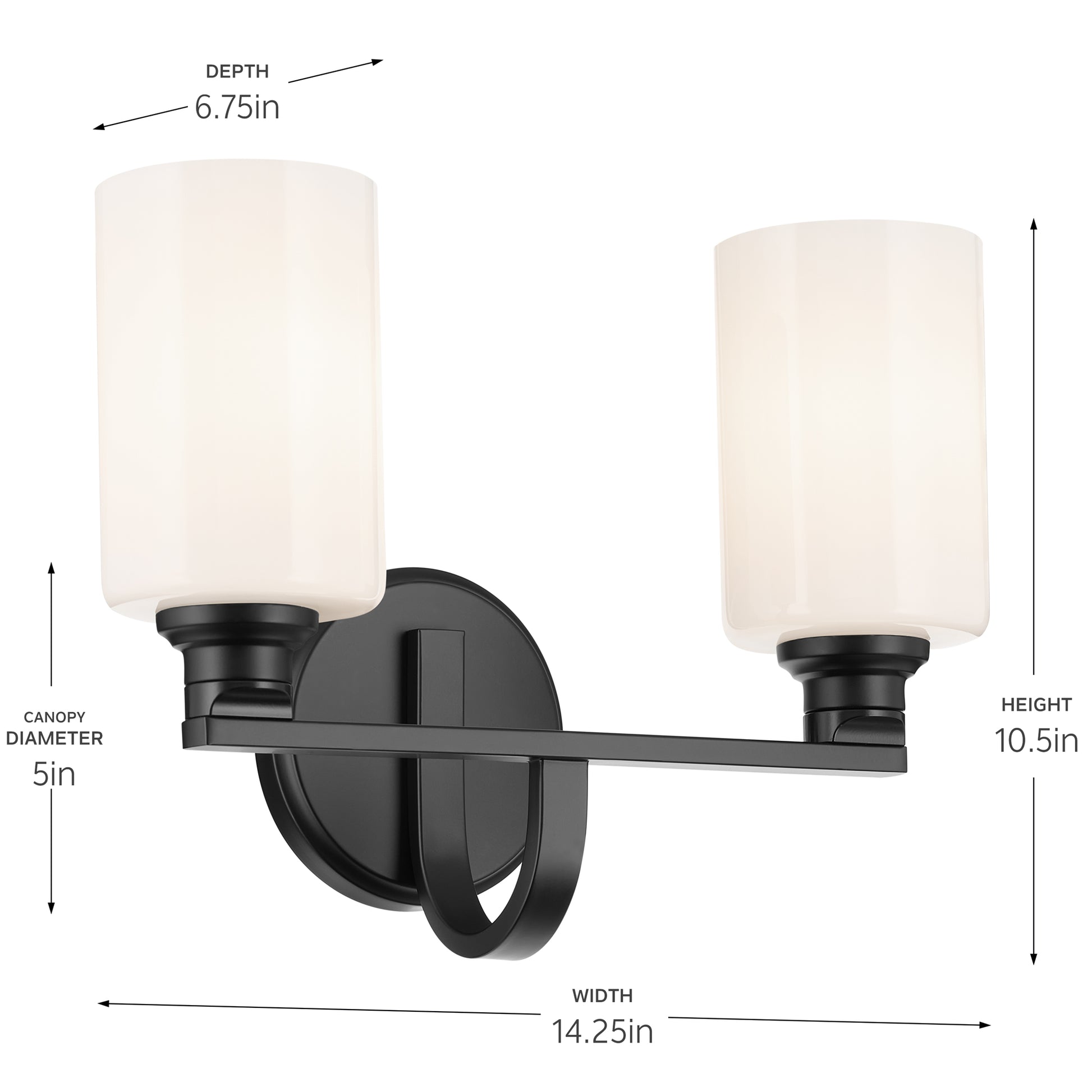 KICHLER, GIOE BATH BRACKET, BATH VANITY LIGHT