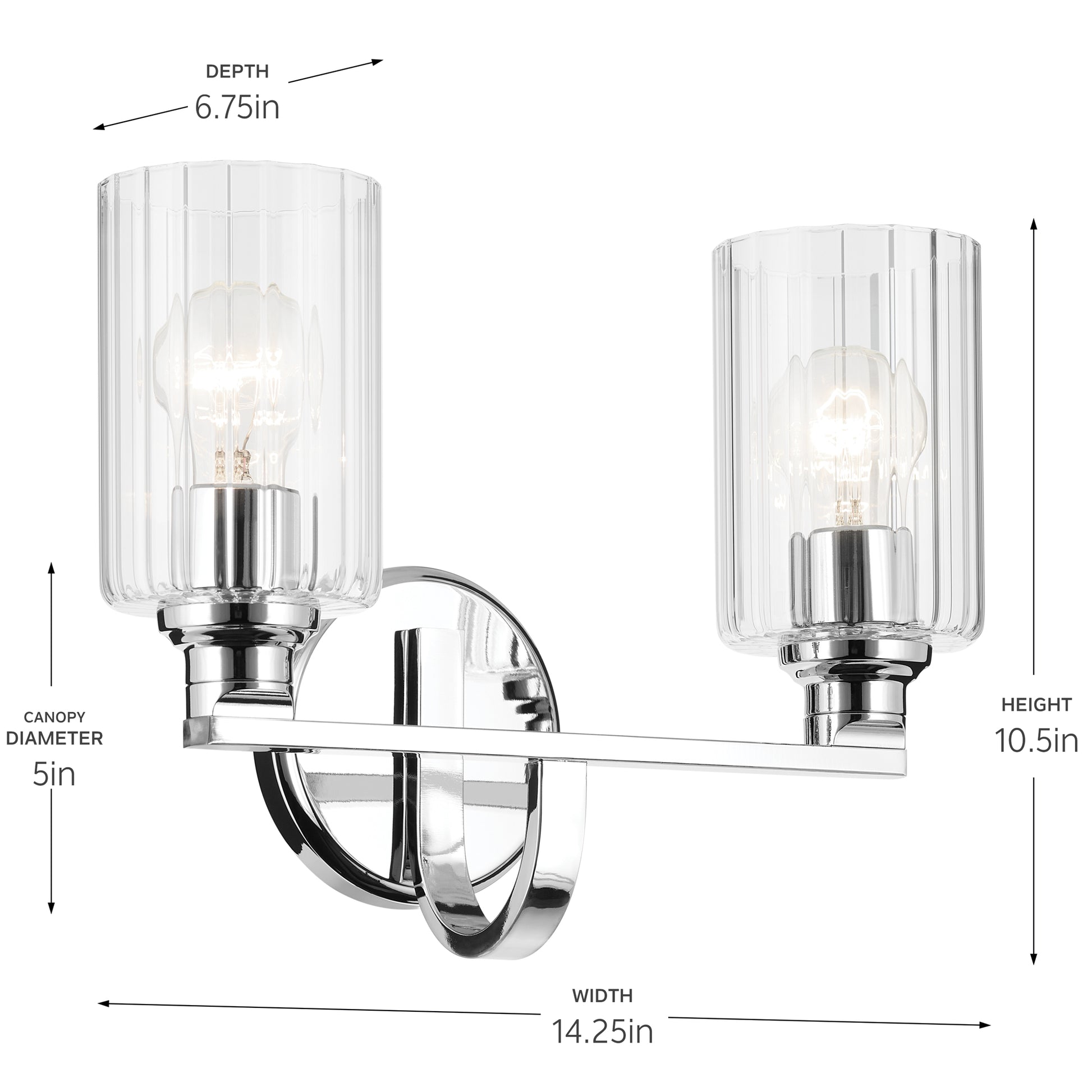 KICHLER, GIOE BATH BRACKET, BATH VANITY LIGHT