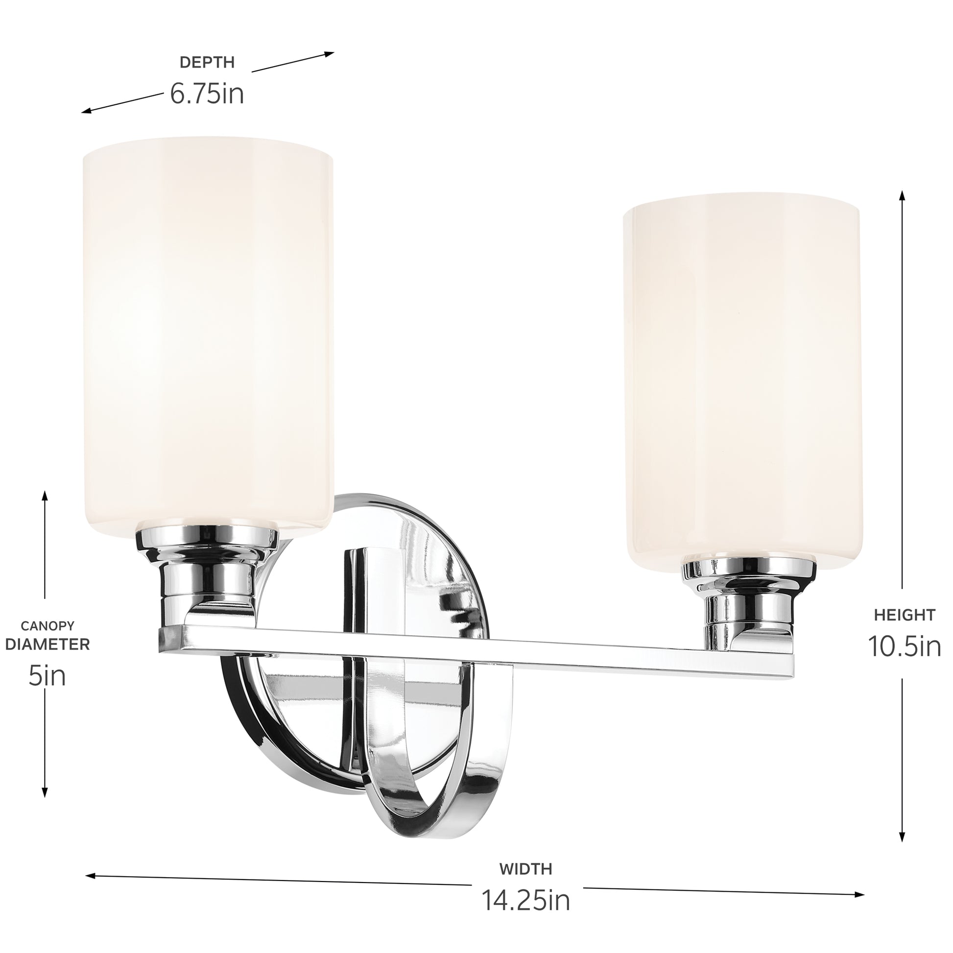 KICHLER, GIOE BATH BRACKET, BATH VANITY LIGHT