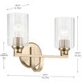 KICHLER, GIOE BATH BRACKET, BATH VANITY LIGHT
