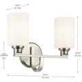 KICHLER, GIOE BATH BRACKET, BATH VANITY LIGHT