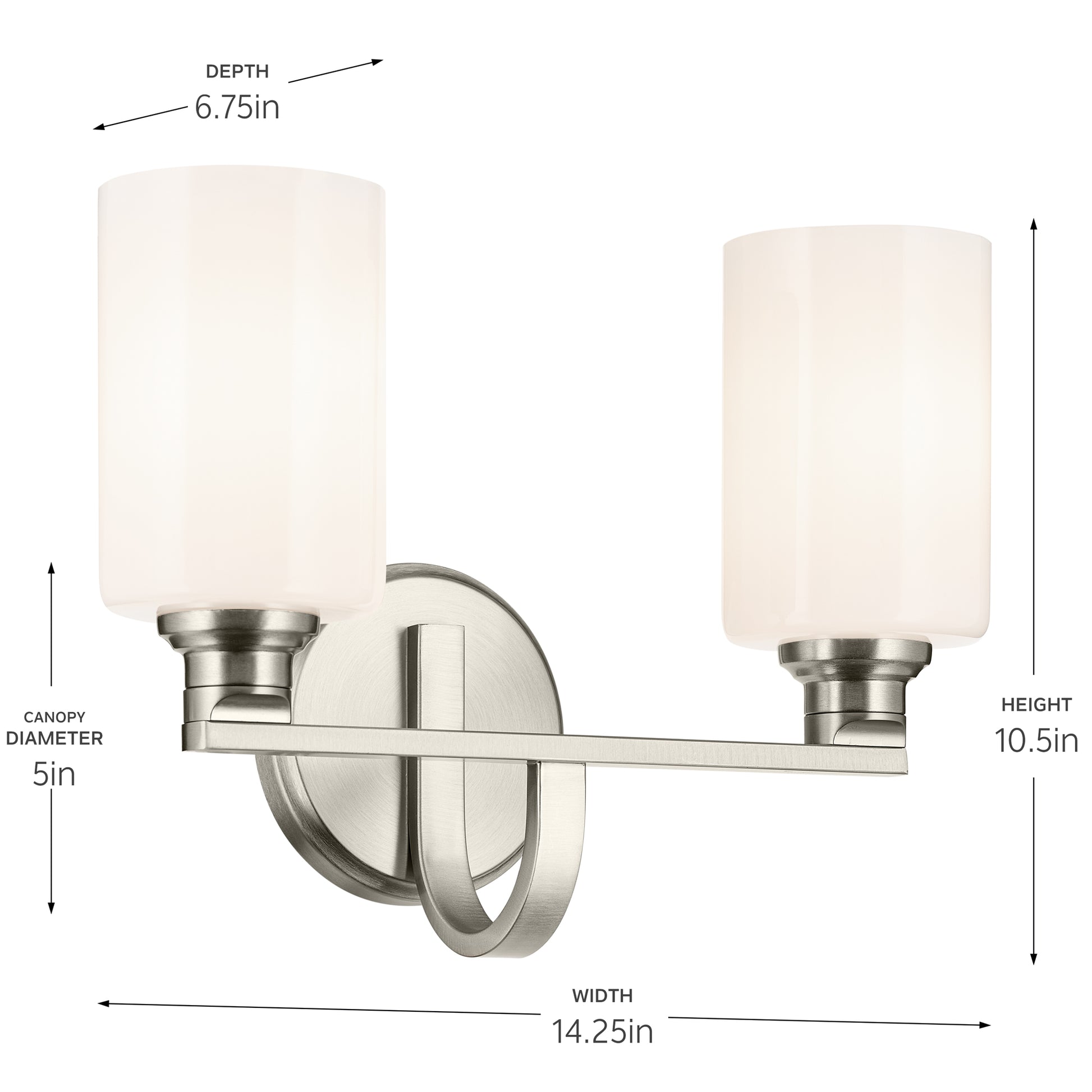KICHLER, GIOE BATH BRACKET, BATH VANITY LIGHT