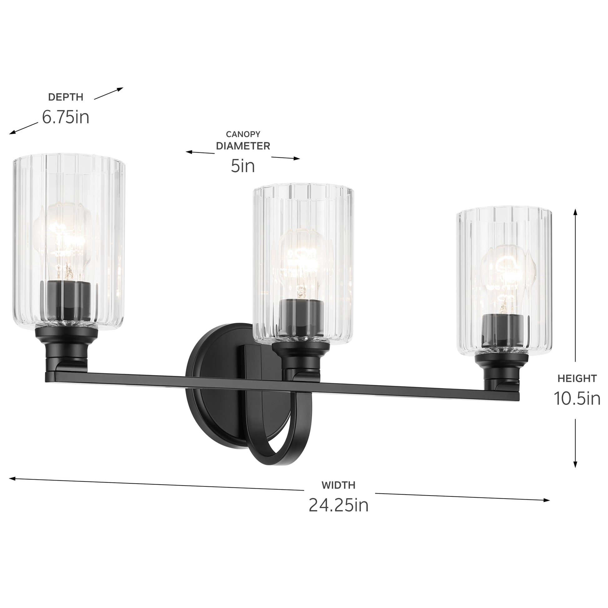 KICHLER, GIOE BATH BRACKET, BATH VANITY LIGHT