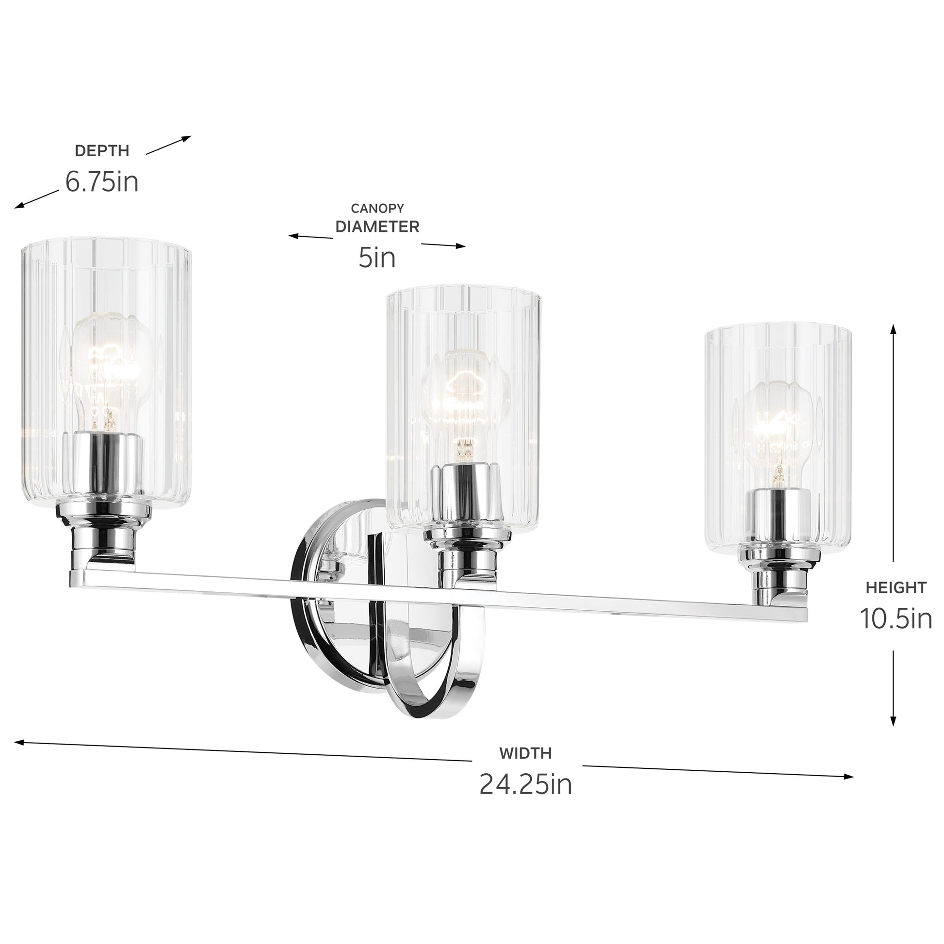 KICHLER, GIOE BATH BRACKET, BATH VANITY LIGHT