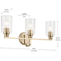 KICHLER, GIOE BATH BRACKET, BATH VANITY LIGHT