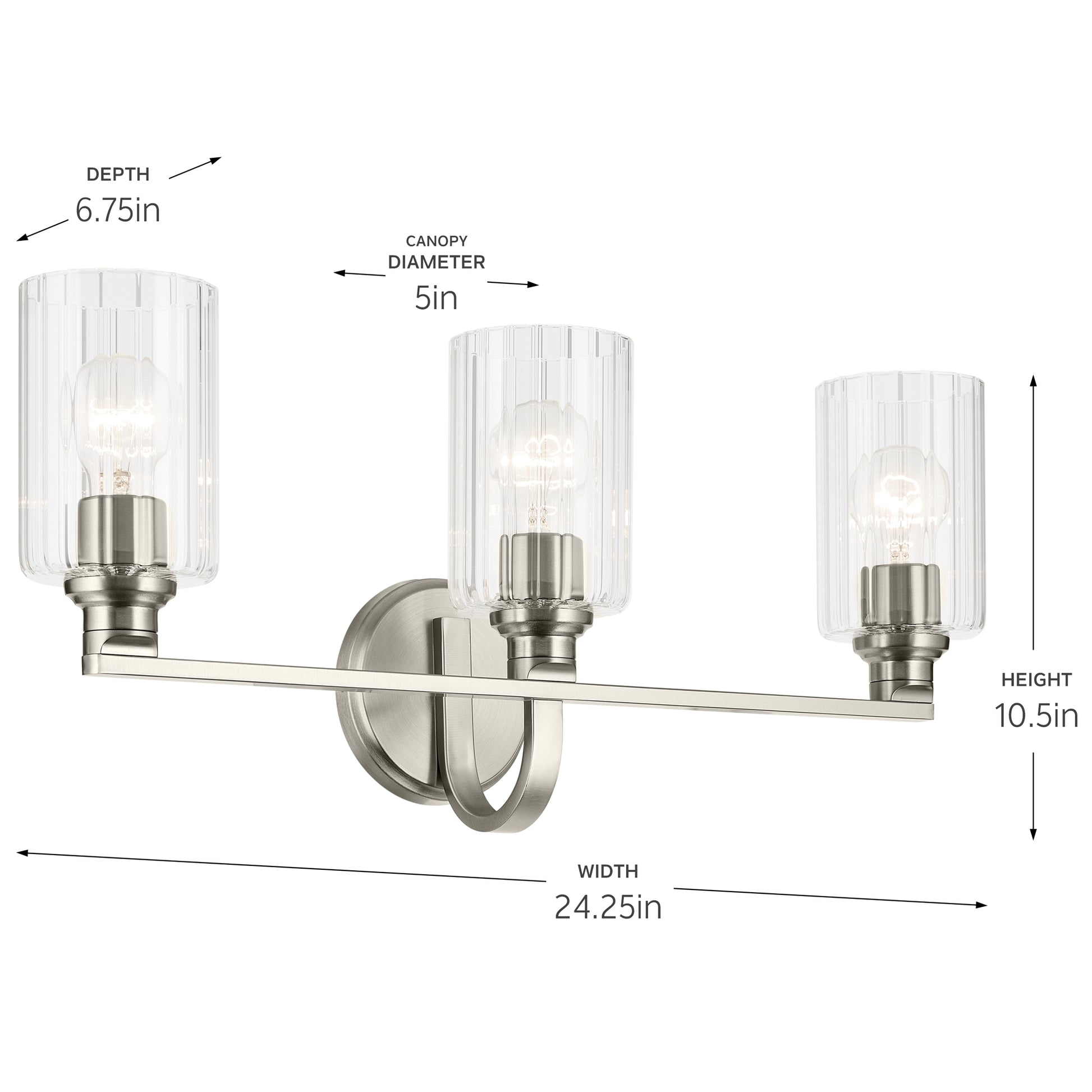 KICHLER, GIOE BATH BRACKET, BATH VANITY LIGHT